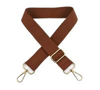 ALMLEU Tracolla per Borsa Donna Tracolla Regolabile in Tela da 2 Pezzi 38mm 80-140 cm Borsa a Tracolla con Fibbia Borse a Sostituisci Gli Accessori(Light Brown,Black Buckle)