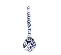 ALMLNLL Cucchiaio da zuppa in Ceramica Giapponese, Cucchiaio Cena in Porcellana, Grande in con Manico Lungo, Rotondo, Asiatico, 1 Pezzo, for Gelato(Blue)