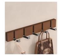 ALMLNLL Ganci per pannelli forati, Coat Hook with 4/5 Tri-Hooks, Wall Hook, Hook Rack for Bags, Coats, for Hallway, Living Room, Bedroom(Brown,50cm/19.6in)
