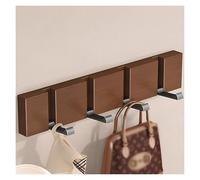 ALMLNLL Ganci per pannelli forati, Coat Hook with 4/5 Tri-Hooks, Wall Hook, Hook Rack for Bags, Coats, for Hallway, Living Room, Bedroom(Brown,40cm/15.7in)