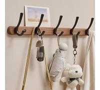 ALMLNLL Ganci per pannelli forati, Hook Rack for Storage, Can Put Clothes, Bags, Keys, Towels, Suitable for Behind The Door, Living Room, Bathroom, Bedroom(Peach Wood,50cm/19.6in)