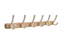 ALMLNLL Ganci per pannelli forati, Hook Rack for Storage, Can Put Clothes, Bags, Keys, Towels, Suitable for Behind The Door, Living Room, Bathroom, Bedroom(Beech Wood,60cm/23.6in)