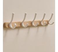 ALMLNLL Ganci per pannelli forati, Hook Rack for Storage, Can Put Clothes, Bags, Keys, Towels, Suitable for Behind The Door, Living Room, Bathroom, Bedroom(Beech Wood,50cm/19.6in)