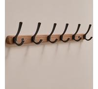 ALMLNLL Ganci per pannelli forati, Hook Rack for Storage, Can Put Clothes, Bags, Keys, Towels, Suitable for Behind The Door, Living Room, Bathroom, Bedroom(Peach Wood,60cm/23.6in)