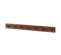 ALMLNLL Ganci per pannelli forati, Wood Duty Coat Hooks with 3/4/5/6/7/8 Pegs Wall Hooks, Wooden Coat Hanger Hat Rack for Hanging Coats Towels Purse Robes(Brown,62cm/24.4in)
