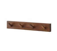 ALMLNLL Ganci per pannelli forati, Wood Duty Coat Hooks with 3/4/5/6/7/8 Pegs Wall Hooks, Wooden Coat Hanger Hat Rack for Hanging Coats Towels Purse Robes(Brown,35cm/13.7in)