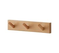 ALMLNLL Ganci per pannelli forati, Wood Duty Coat Hooks with 3/4/5/6/7/8 Pegs Wall Hooks, Wooden Coat Hanger Hat Rack for Hanging Coats Towels Purse Robes(Natural,26cm/10.2in)