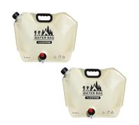 ALMLWIAJ 2 pezziContenitore d'Acqua, 5L-8L Porta Acqua Potabile Pieghevole per l'auto, Borsa d'Acqua Pieghevole per Sport, Escursioni, Campeggio, Barbecue, Picnic (Cachi 8L)