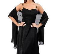ALMLWIAJ Sciarpa Sottile e Leggera Scialle in Viscosa Modal, Coprispalle Elegante da Donna per Serata Ufficio Sposa Regalo, Estate (200x70cm) (Nero)