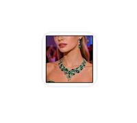 ALMLWIAJ Set Gioielli Cristallo Goccia con Collana da Sposa e Orecchini a Pendente Cristallo Elegante per Cerimonia Matrimonio Festa