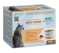 Almo Nature ALMO NATURE HFC Light Meal Natural Tonno e Gamberetti - Alimento umido complementare per gatti adulti 4 x 50 gr