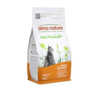 Almo Nature Anti Hairball - Crocchette Gatto Adulto con Pollo Fresco, con Miscela di Fibre Vegetali per Contrastare la Formazione di Boli di Pelo - Sacco da 400g