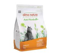 Almo Nature Anti-Hairball - Crocchette Gatto con Pollo Fresco - Contrasta la Formazione di Boli di Pelo con Speciale Miscela di Fibre Vegetali - 2 kg