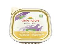 Almo Nature Bio Organic Puppy, Alimento Umido per Cuccioli con Pollo e Latte - Confezione da 3.2 kg (32 x 100 g)