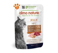 Almo Nature HFC Jelly Busta 55 gr: Tonno, Pollo e Prosciutto