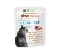 almo nature HFC Functional - Sterilised - Alimento Umido per Gatti Adulti - Pollo con Tonno - 24 Buste da 50g