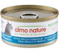 ALMO NATURE Cat Lattina Multipack 6x70G TONNO POLLO E FORMAGGIO