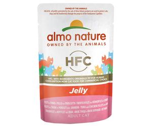 Almo Nature CLASSIC GATTO CON TONNO POLLO E PROSCIUTTO JELLY