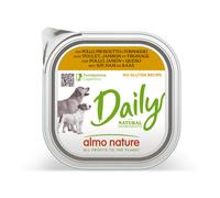 Almo Nature Daily 18 x 300 g Alimento umido per cane - con Pollo, Prosciutto e Formaggio