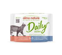 Almo Nature Daily 6 x 70 g umido per gatto - Mix 2: Tonno e Salmone, Merluzzo e Gamberetti