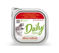 1 x 300 g Almo Nature Daily Alimento Cibo Umido Patè per Cani Adulti Ricetta Senza Glutine con Manzo e Patate in Vaschetta