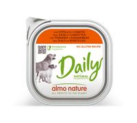 1 x 300 g Almo Nature Daily Alimento Cibo Umido Patè per Cani Adulti Ricetta Senza Glutine con Vitello e Carote in Vaschetta