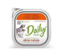 Almo Nature Daily, Alimento Umido per Cani Adulti con Vitello e Carote - 300g, Confezione da 9