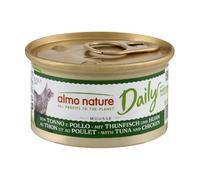 Almo Nature Daily - Cibo Umido per Gatti Adulti - Mousse - Tonno e Pollo - 85 g, Confezione da 24