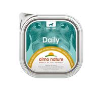 1 x 300 g Almo Nature Daily Alimento Cibo Umido Patè per Cani Adulti Ricetta Senza Glutine con Pollo Prosciutto e Formaggio in Vaschetta