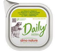 Almo Nature Daily Menù Dog 100 gr - Pollo e Piselli - Confezione da 32 pezzi - Cibo Umido per Cani - 1° ORDINE? scegli lo sconto BZR5 / BZR20 + 200 punti fedeltà