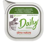 Almo Nature Daily Menù Dog 100 gr - Tacchino e Zucchine - Confezione da 32 pezzi - Cibo Umido per Cani - 1° ORDINE? scegli lo sconto BZR5 / BZR20 + 200 punti fedeltà