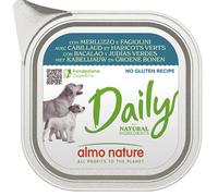 Almo Nature Daily Nutrition Menù Dog 100 gr Merluzzo e fagiolini - confezione da 32 pezzi - Cibo umido per cani - 1° ORDINE? scegli lo sconto BZR5 / BZR20 + 200 punti fedeltà