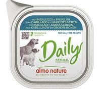 Almo Nature Daily Nutrition Menù Dog 300 gr Merluzzo e fagiolini - confezione da 9 pezzi - Cibo umido per cani - 1° ORDINE? scegli lo sconto BZR5 / BZR20 + 200 punti fedeltà