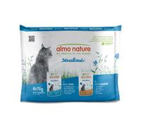 Almo Nature Holistic Sterilised Alimento umido per gatto - Mix: 3 x Pollo + 3 x Merluzzo