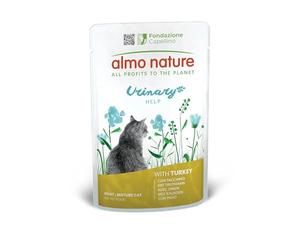 almo nature Functional Urinary Help - Cibo Umido per Gatti Adulti al Tacchino - Supporto per Il Benessere delle Vie Urinarie - 30 Buste da 70g