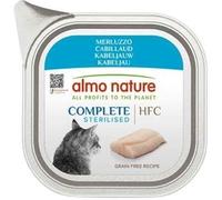 85 g Almo Nature HFC Complete Sterilised Alimento Cibo Umido Patè per Gatti Adulti Sterilizzati con Merluzzo Gluten e Grain Free Senza Cereali