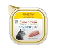 almo nature HFC Complete Sterilised, Alimento Umido per Gatti Adulti - Pollo Free Range - Confezione da 1,445 kg (17 x 85 g)
