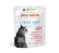 Almo Nature HFC Functional Sterilised - Alimento Umido per Gatti Adulti - Filetto di Pollo - Qualità Human Grade, Senza Glutine, Monoproteico - 50g, Confezione da 24