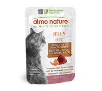 Almo Nature HFC Jelly Adult 55 gr - Tonno e Gamberetti - Confezione da 24 pezzi - Cibo monoproteico gatto - 1° ORDINE? scegli lo sconto BZR5 / BZR20 + 200 punti fedeltà