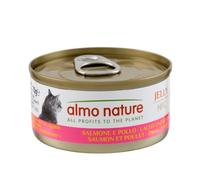 Almo Nature HFC Jelly - Alimento Umido per Gatti Adulti - Salmone e Pollo - Human-Grade, Monoproteico - 70g (Confezione da 24)