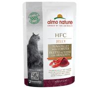 1 x 55 g Almo Nature HFC Jelly Cibo Alimento Umido per Gatti Adulti per la Rimozione dei Boli di Pelo con Filetto di Tonno e Aragosta Gluten Free