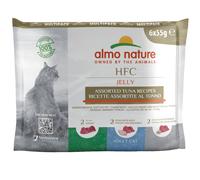 Almo Nature HFC Jelly in buste 6 x 55 g umido per gatto - Mix: Tonno, Tonno e Sogliola, Tonno con Acciughine