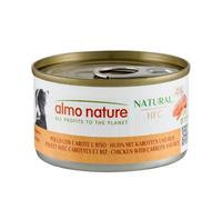Almo Nature HFC Natural - Alimento Umido per Cani - Pollo con Carote e Riso - Qualità Human Grade, Senza Glutine, Monoproteico - 95g, Confezione da 24