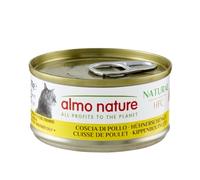 Almo Nature HFC Natural - Alimento Umido per Gatti - Coscia di Pollo - Qualità Human Grade, Monoproteico - 70g, Confezione da 24
