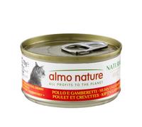 Almo Nature HFC Natural - Alimento Umido per Gatti - Pollo e Gamberetti - Qualità Human Grade, Senza Glutine - 70g, Confezione da 24
