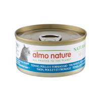almo nature HFC Natural, Alimento Umido per Gatti - Tonno, Pollo e Formaggio - Confezione da 1.68 kg (24 x 70 g)