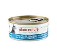 almo nature HFC Natural, Alimento Umido per Gatti - Tonno, Pollo e Formaggio - Confezione da 3.6 kg (24 x 150 g)