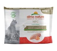 Almo Nature HFC Natural Alimento Umido per Gatti - Pollo e Gamberetti - 55g, Pacco da 6