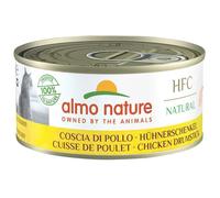 Almo Nature Cat HFC Natural Coscia di Pollo Megapack - Almo Nature Cat HFC Natural Coscia di Pollo Megapack - Lattina da 150 Gr - CONFEZIONE RISPARMIO