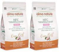 Almo Nature HFC Our Best - Kitten - Croccantini per Gattini - Pollo Fresco - Monoproteico, Supporta la Massa Muscolare, Altamente Digeribili, Human Grade, Senza Glutine - 1,2kg (Confezione da 2)